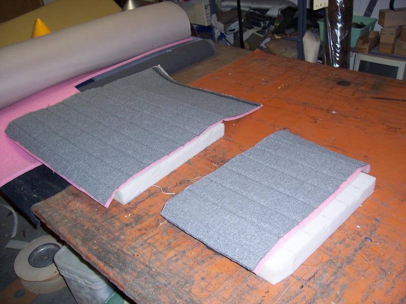 Beginning of seat backs inserts