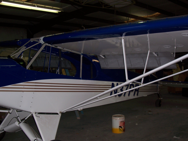 Flaps and ailerons going to spray booth to be painted white