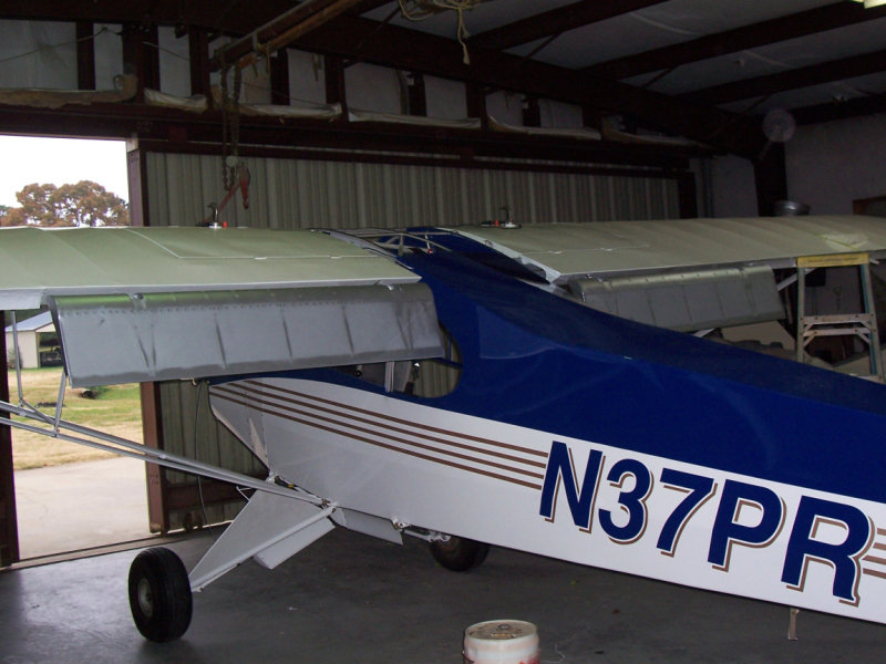 Flaps fitted and adjusted