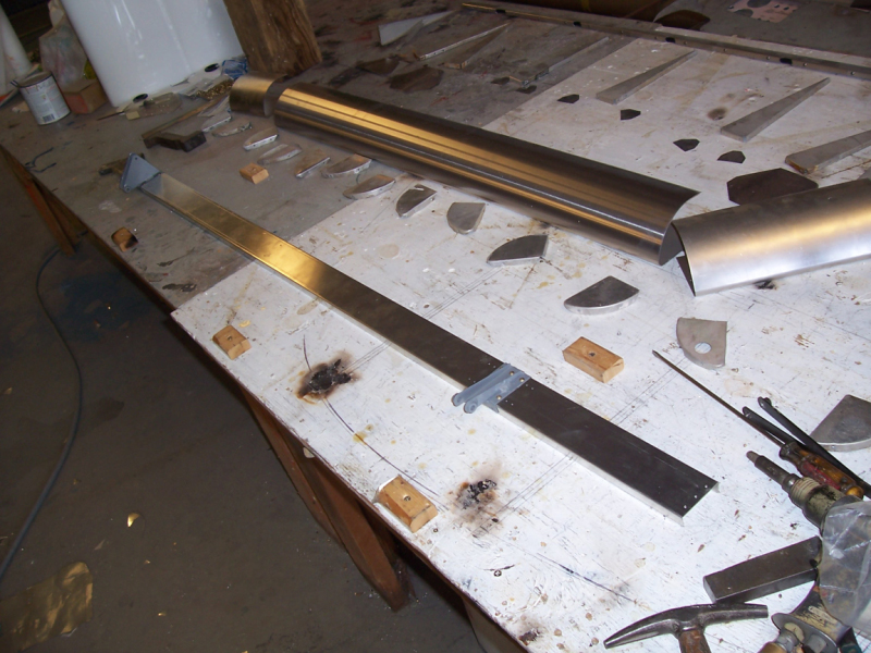 Hinges rivited to spar