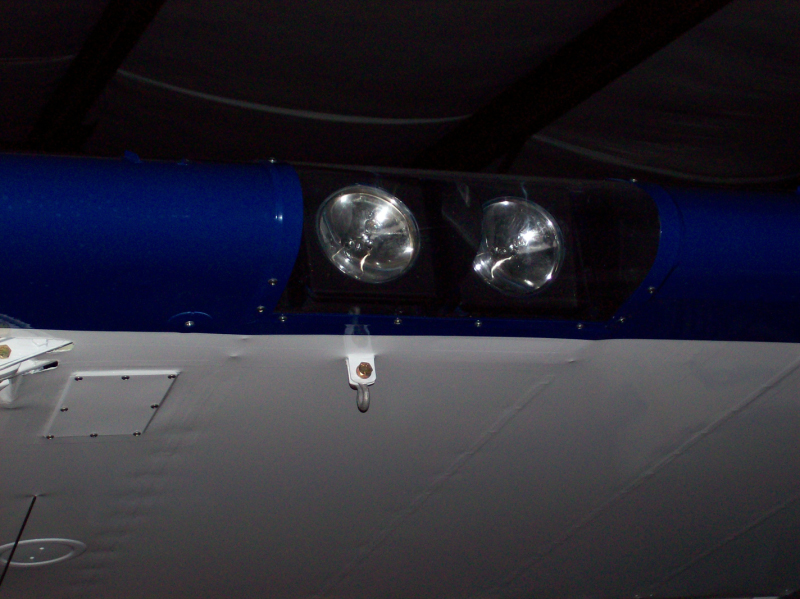 Landing light trim installed.