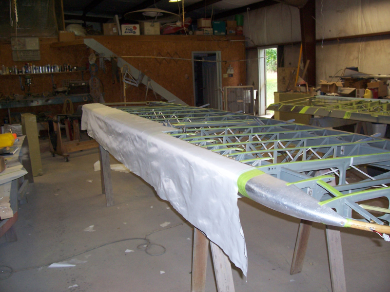 Leading edge fabric going on 2