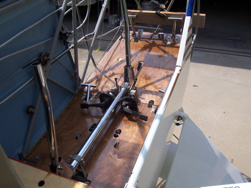 Master cylinders, sticks and torque tube installed