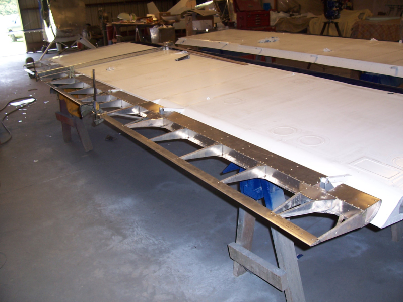 RH flap and aileron fitted to wing