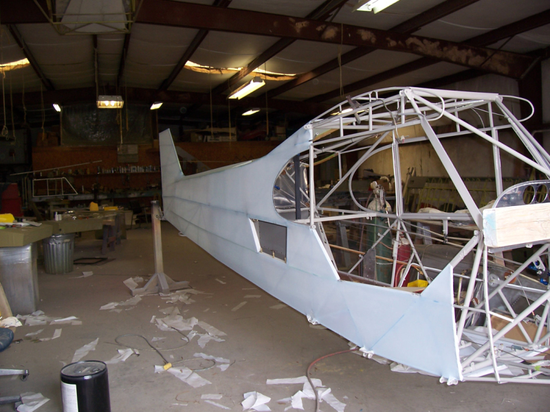 RS fuselage 1 coat of dope 2