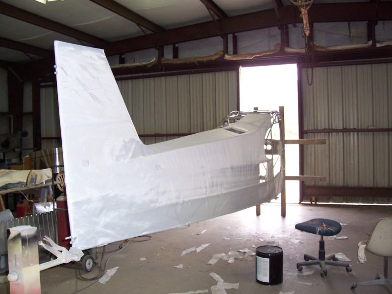 RS fuselage fabric ready for shrinking 2