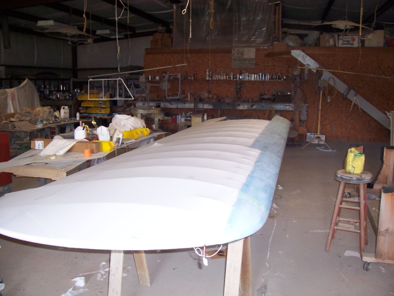 Right wing leading edge dope
