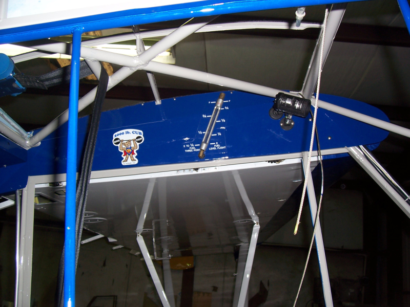 Root panel installed with cockpit light