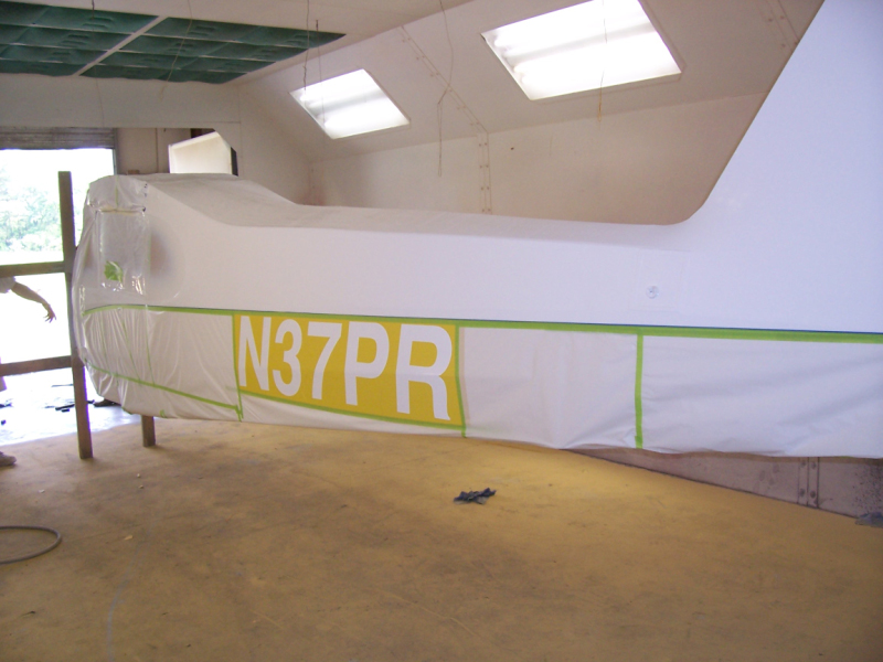 Taped, papered and ready for blue