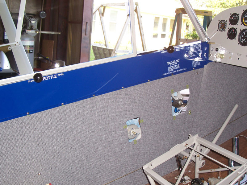 Throttle panel installed
