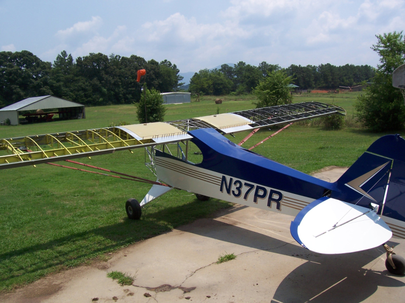 Wings riged and tanks fitted